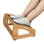 StrongTek Wooden Under Desk Footrest, 4 Heights, 400 lb, Anti-Slip, Black