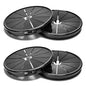 4PCS Cable Grommets, 3-9/16"(90mm) Desk Hole Cover Petal Shaped Buckle Type Nylon Snap Bushing Grommet, Wire Hole Cover Insert for Cables and Cords Management and Protection of Cabinet, Black