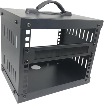 1U Mini 10 inch Brush Cable Management Panel Cable Manager with Brush Strip for Cable Entry in 10 Inch Server Rack, Network Cabinet or Desktop Rack