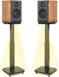 Universal Bookshelf Speaker Stands Pair - CNFRD Adjustable Height Floor Stands for Surround Sound - Holds 25lbs for Studio, Home Theater System - Tool-Free Assembly