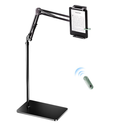 UNIBITRI Floor Stand for Kindle with Remote Page Turner, Holder Stand for Reading in Bed with Clicker – for Kindle Paperwhite, Oasis,Tablet, iPhone and More 4.7-11 inch,Green Remote