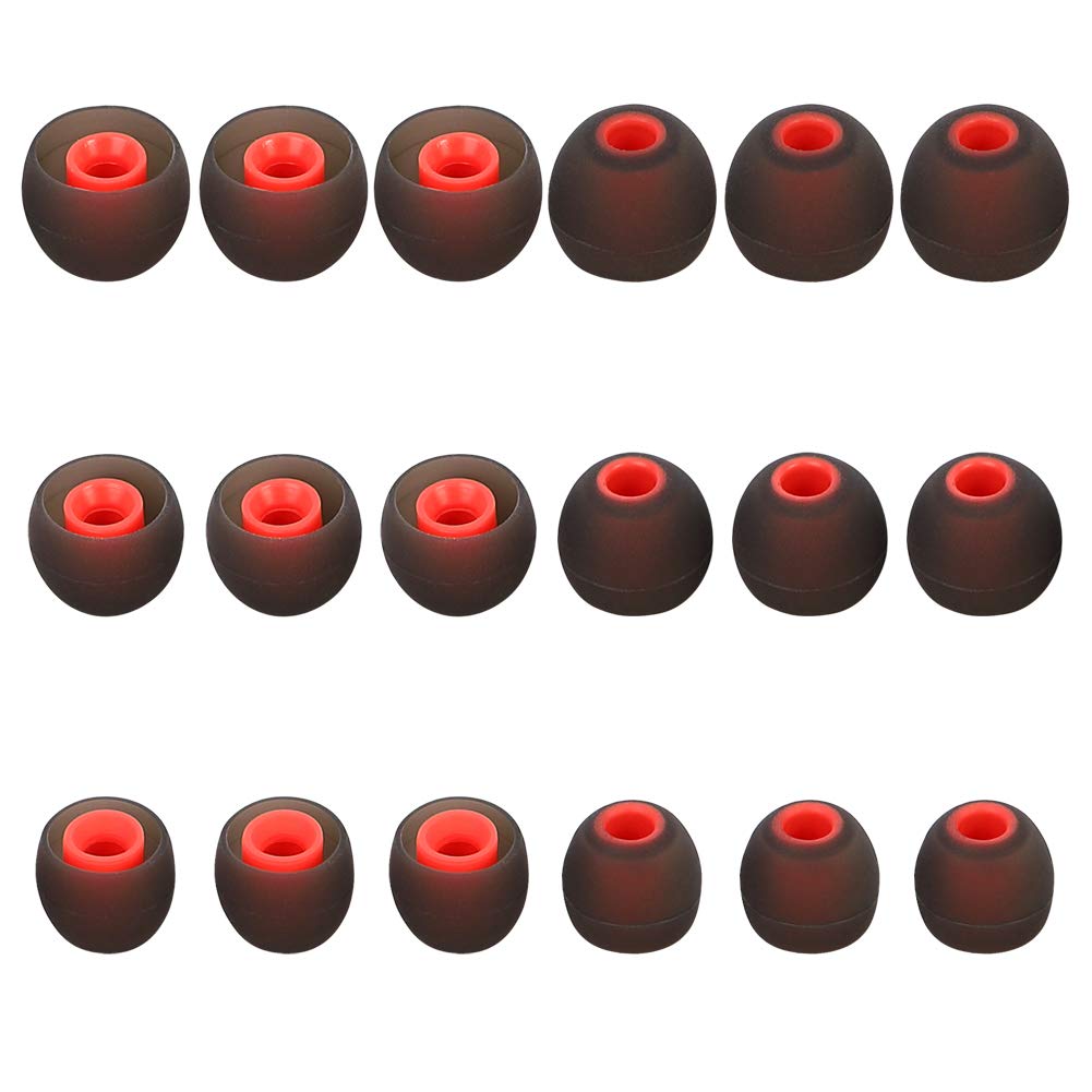 Earbuds Replacement Tips Silicone Earbud Tips Ear Gels Fit for Inner Hole from 3.8mm - 5.1mm Earphones 9 Pairs S/M/L