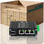 40PCS Throncom Industrial Gigabit 3 Ports PoE Ethernet Fiber Switch Sold by Case,Factory Price Large-Scale with 100/1000M Adaptive SFP Slot,Voltage Booster Solar Power/VoIP 12-48V DC LNK-IMC103GP-SFP