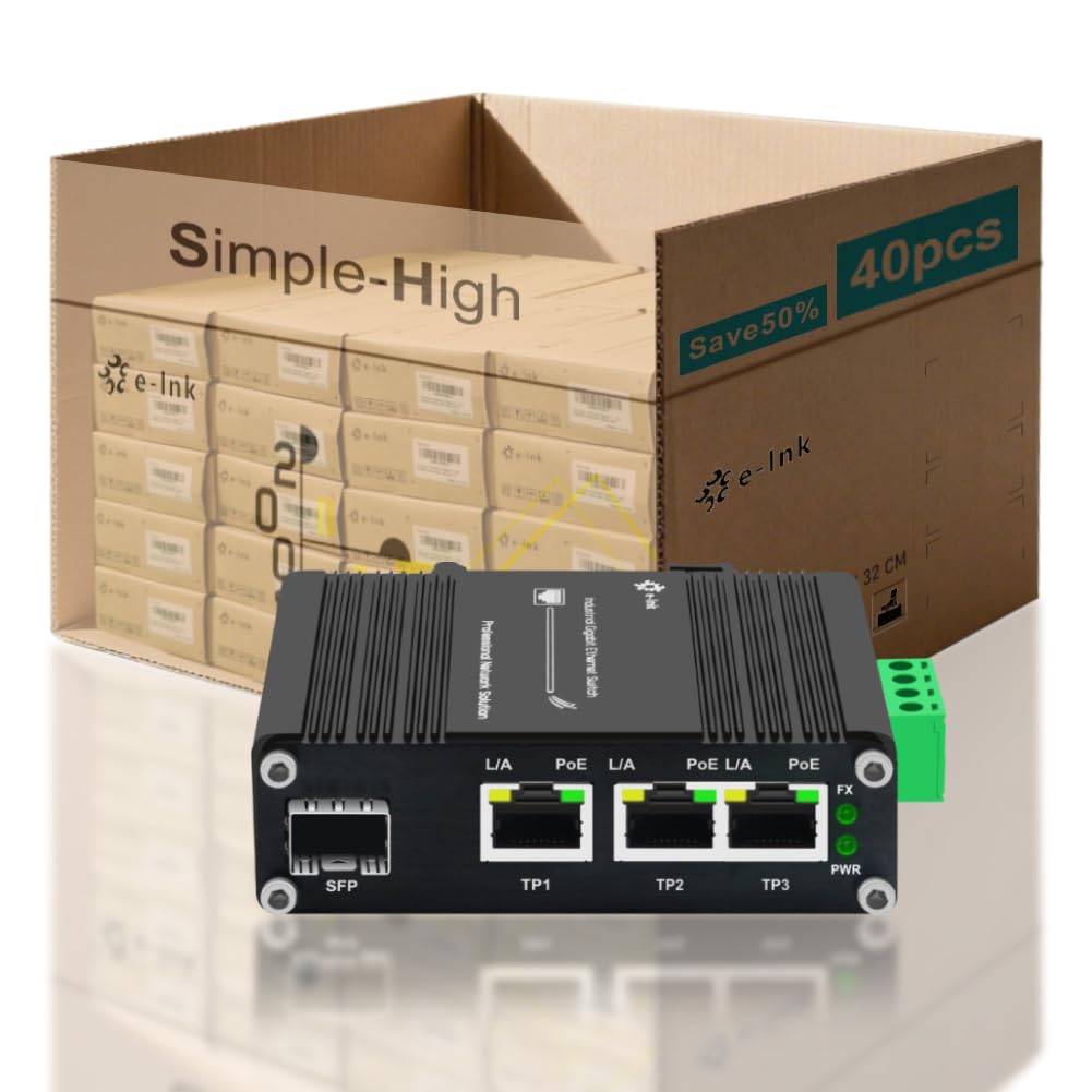 40pcs Throncom Industrial Gigabit 3 Ports Ethernet Fiber Switch Sold by Case Factory price large-scale with 100/1000M Adaptive SFP Slot,redundant power input,Solar Power/VoIP 12-48V DC LNK-IMC103G-SFP