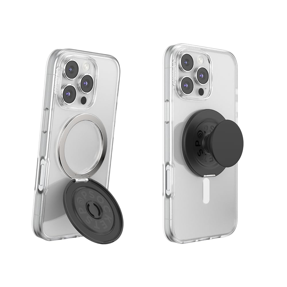 PopSockets Adhesive Phone Grip, Holder- Black Smoke