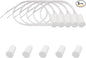 5PCS Recessed Wired Security Window Door Contact Sensor, Normally Closed NC, Door Alarm Magnetic Reed Switch with 2 Wire, ABS Brown, RC-33