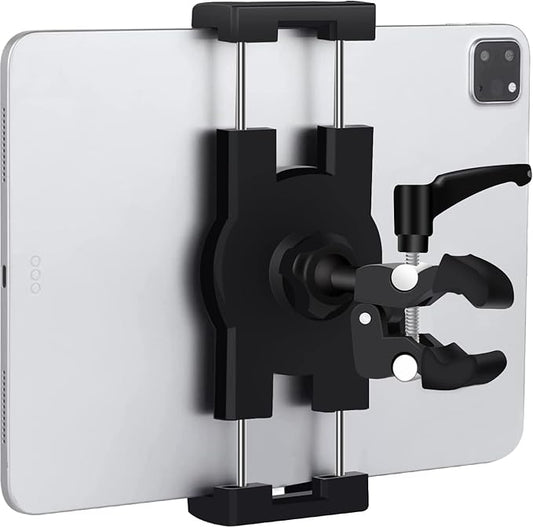 Mippko Spin Bike Tablet Holder,iPad Mount Exercise Bike Handlebar Mount for Treadmill/Elliptical/Peloton/Stroller/Gym Trainer/Boat Helm, Compatible with 4.7~12.9" iPad/Nexus/LG G/e-Reader/iPhone