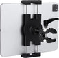 Boat Helm Tablet Holder, Marine Boat Handle Bar Pole Mount, 360°Rotation Clamp Non-Slip Aluminum Alloy Mount,Compatible with 4.7~12.9" iPad/Nexus/LG G Pads/e-Reader/iPhone