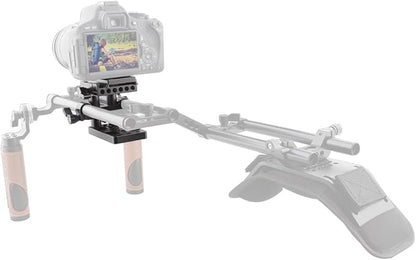 CAMVATE Quick Release Mount Base QR Plate for Manfrotto 501/504/ 577 Tripod Standard Accessory(Black) - 1437