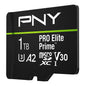 PNY 128GB PRO Elite Prime C10 U3 V30 A2 microSDXC Flash Memory Card 2-Pack