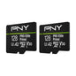 PNY 128GB PRO Elite Prime™ C10 U3 V30 A2 microSDXC Flash Memory Card – Ultra-Fast Speeds, Read 200MB/s, Write 150MB/s, 4K UHD, Full HD, UHS-I, for Smartphones, Drones, Action Cameras, 2-Pack