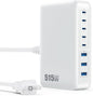 USB C Charger Block 515W[2025 Upgraded] GaN IV 8 Port Fast Charging Station Hub,Dual PD 100W USB C Laptop Charger Compatible with MacBook Pro/Air,iPad,iPhone 16/15,Galaxy S23/S24 Steam Deck Dell XPS
