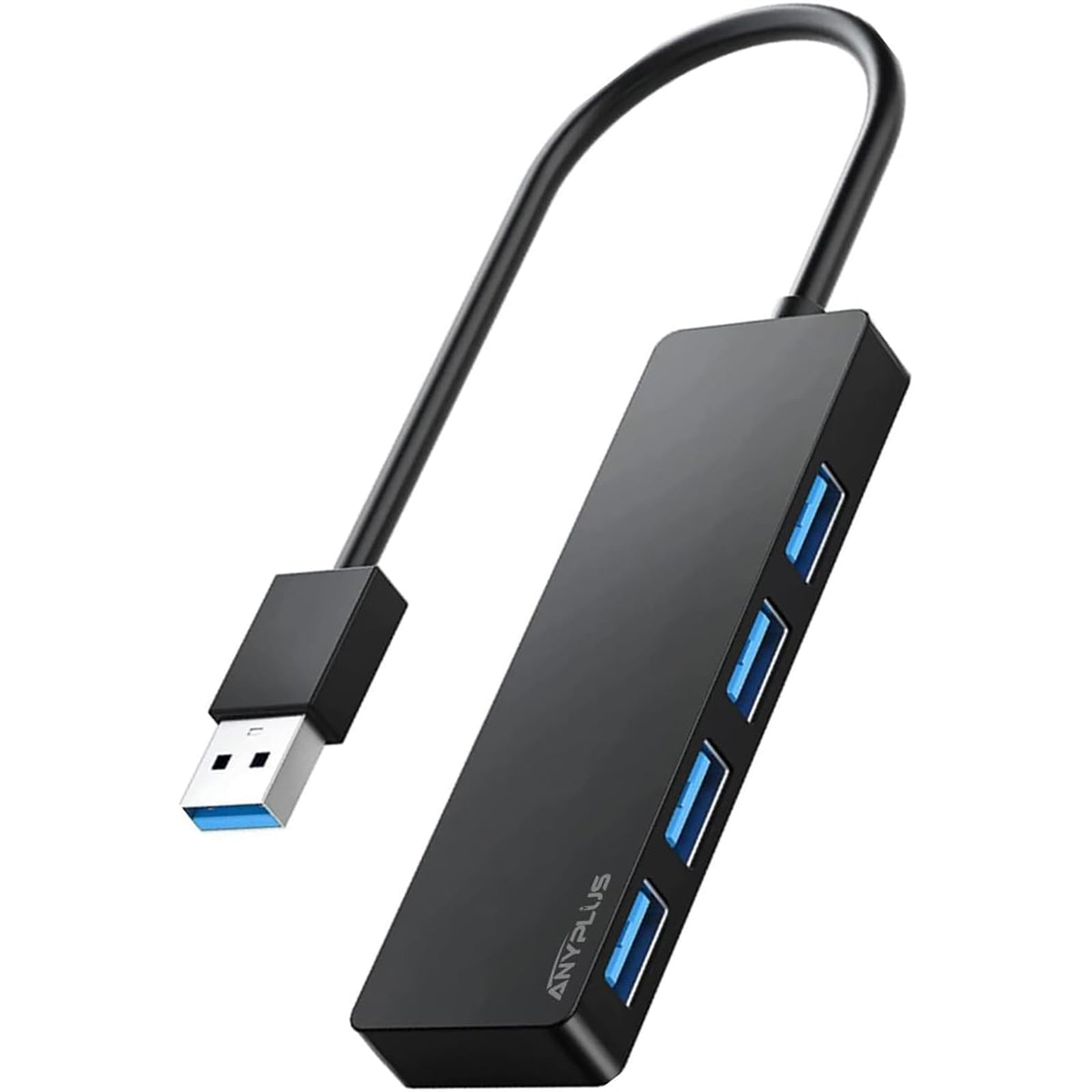 ANYPLUS USB Hub, USB 3.0 Hub Aluminum Alloy Ultra Slim USB Splitter, Portable 4 Port USB Extender, USB Hub for Laptop, PC, MacBook, iMac, Surface Pro, Mac Pro, Flash Drive, XPS 【Grey】