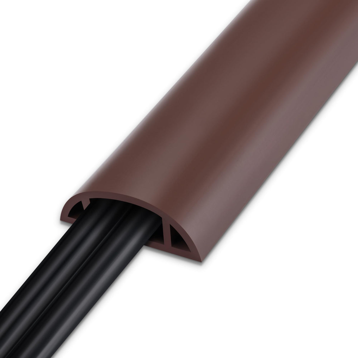 LZEOY 4ft Cord Cover for Wires on Floor, Grey Extension Cable Management, Hide Electrical Hider Protector, Cable Cavity: 0.78" W x 0.32" H