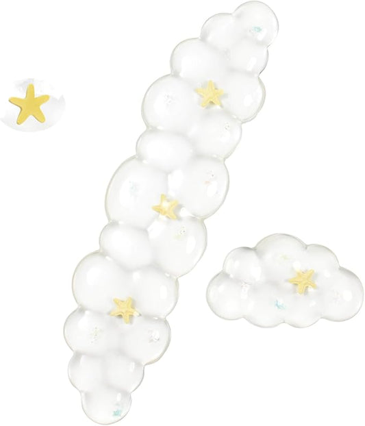 Gel Keyboard and Mouse Wrist Rest Set – Clear Cloud Wrist Rest for Computer Keyboard 60%/68%/75%, Comfort & Support for Typing and Gaming (Cute Starfish)
