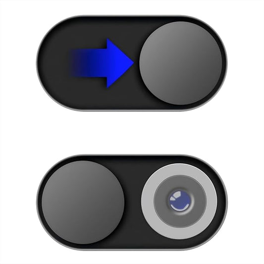 Metal Webcam Cover Slide [2 Pack Black], 0.022in Camera Cover for Laptop Computer, MacBook Pro/Air iMac iPad Tablet iPhone 16/15/14/13/12 Plus, Web Camera Blocker Protect Your Privacy