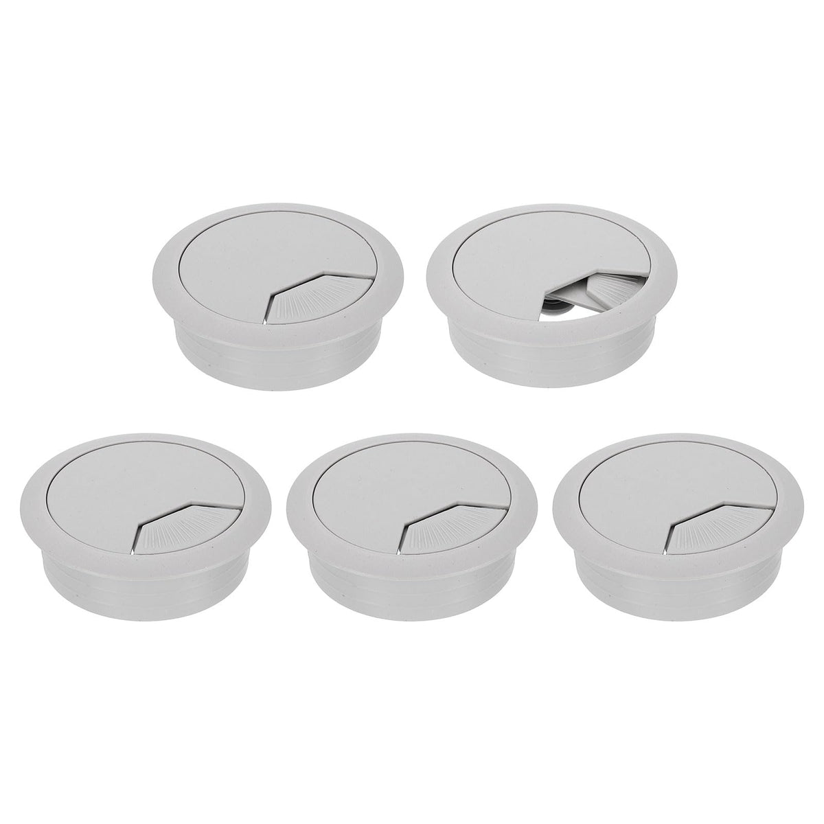 uxcell 8Pcs 50mm (1.97") Desk Grommet Plastic Cable Hole Cover Wire Brown
