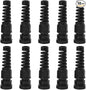 Strain Relief Cord Connector, CGELE 10 Pack NPT 1/4" Waterproof Cable Gland Cord Grip Spiral Adjustable Connector Strain Relief Cord Connectors Joints Nylon with Gaskets