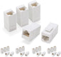 Rapink RJ45 Coupler Inline Keystone Jack, Female to Female RJ45 Keystone Coupler 25 Pack for Ethernet Cat6/Cat5e/Cat5 Cable Extender with Gold Plated White