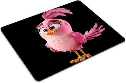 Square Mouse Pad Cute Pink Bird-1,Gaming Mouse Pads for Desk,Soft Computer Waterproof Non-Slip Mouse Mat