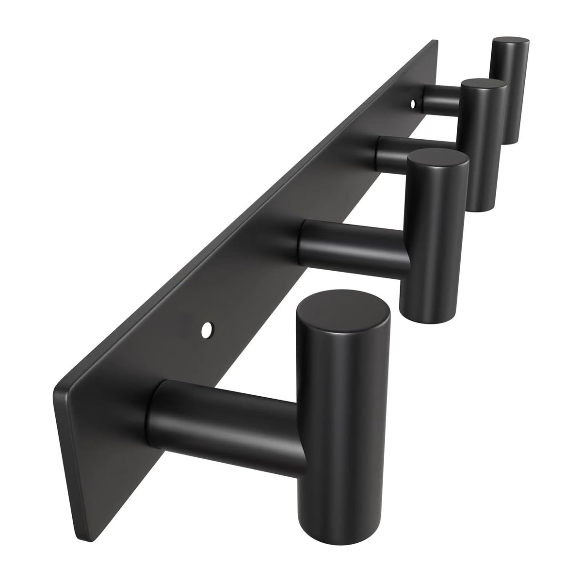 VAEHOLD Hat and Coat Wall Mount Rack - Hooks for Robes, Bags, Keys, and Towels - Bathroom Towel Hanger Organizer (White, “T“ Shape 3 Hooks 2 Pack)
