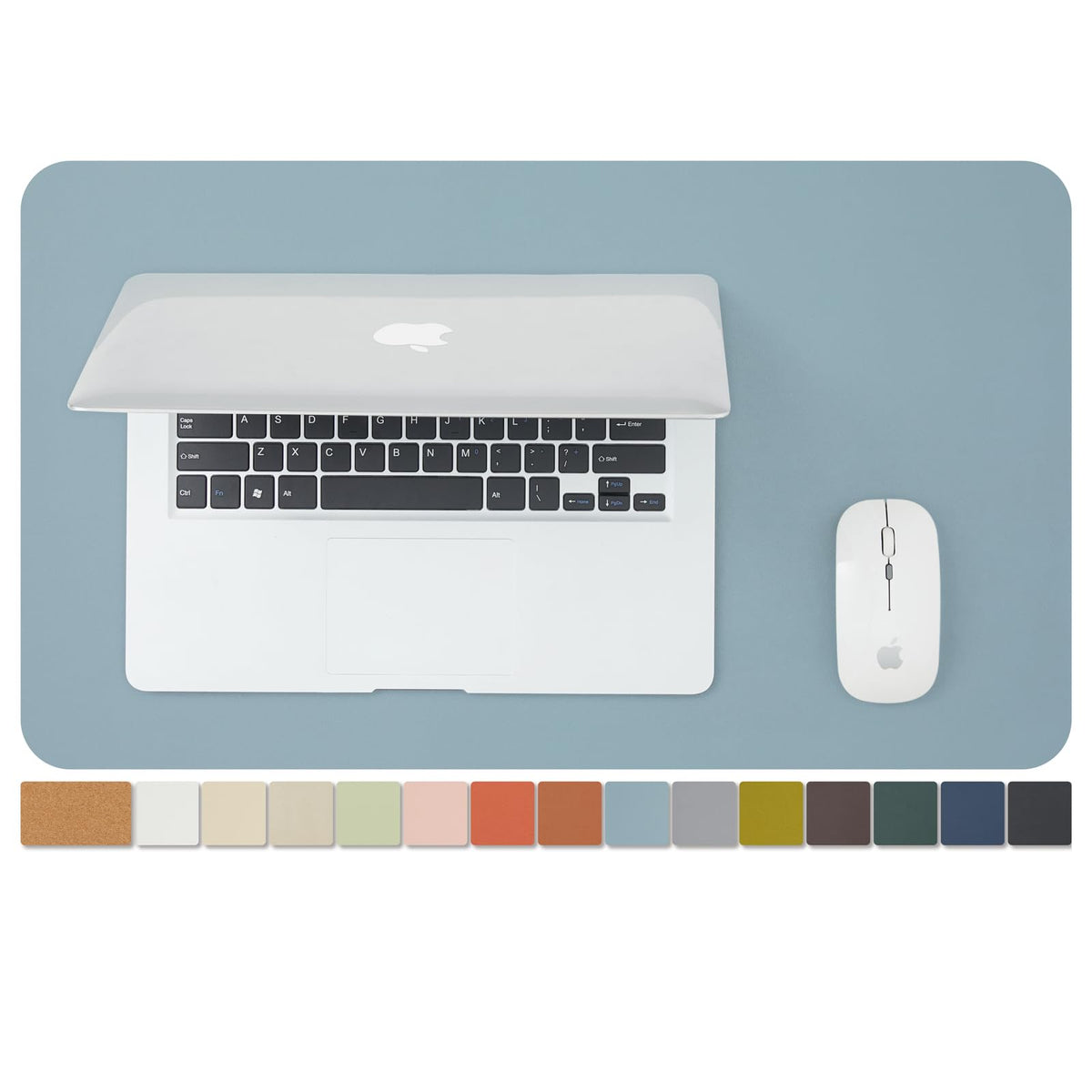 Cork Desk Mat - Dual-Sided Desk Pad for Office and Home - Desk Organization and Accessories - Ideal for Large Mouse Pad and Desk Mats on Top of Desks(Olive Green,80cmx 40cm)
