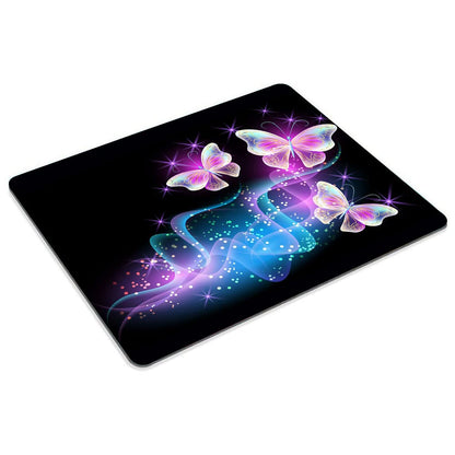 Glowing Night Pink Butterflies Mouse pad Customized Mousepad Non-Slip Rubber Base Mouse Pads for Computers Laptop Office Desk Accessories Mouse pad