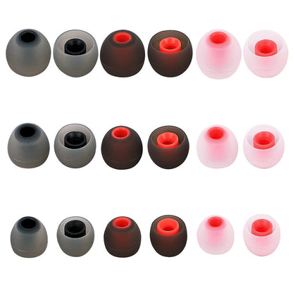 TSZYYM Earbud Tips Ear Bud Tips Soft Anti Slip Washable and Reusable Silicone Replacement Earbud Tips Fit Most in-Ear Earbuds(Inner Hole 3.8mm -5.1mm) 18pcs S M L