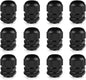 Cable Gland 12 Pack 3/4" NPT Waterproof Adjustable Connector Strain Relief Cord Connectors Joints Nylon with Gaskets…