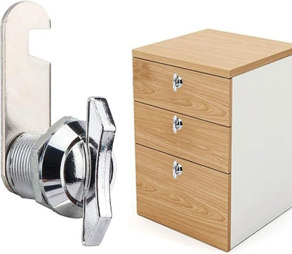 Thumb Operated Offset Cam Lock,Replacement Keyless Compartment Latch, Non-Locking Compartment Lock for RV, Camper, Vehicles, Storage Door Cabinet Mailbox Drawer(Color:S: 19 x 16mm)