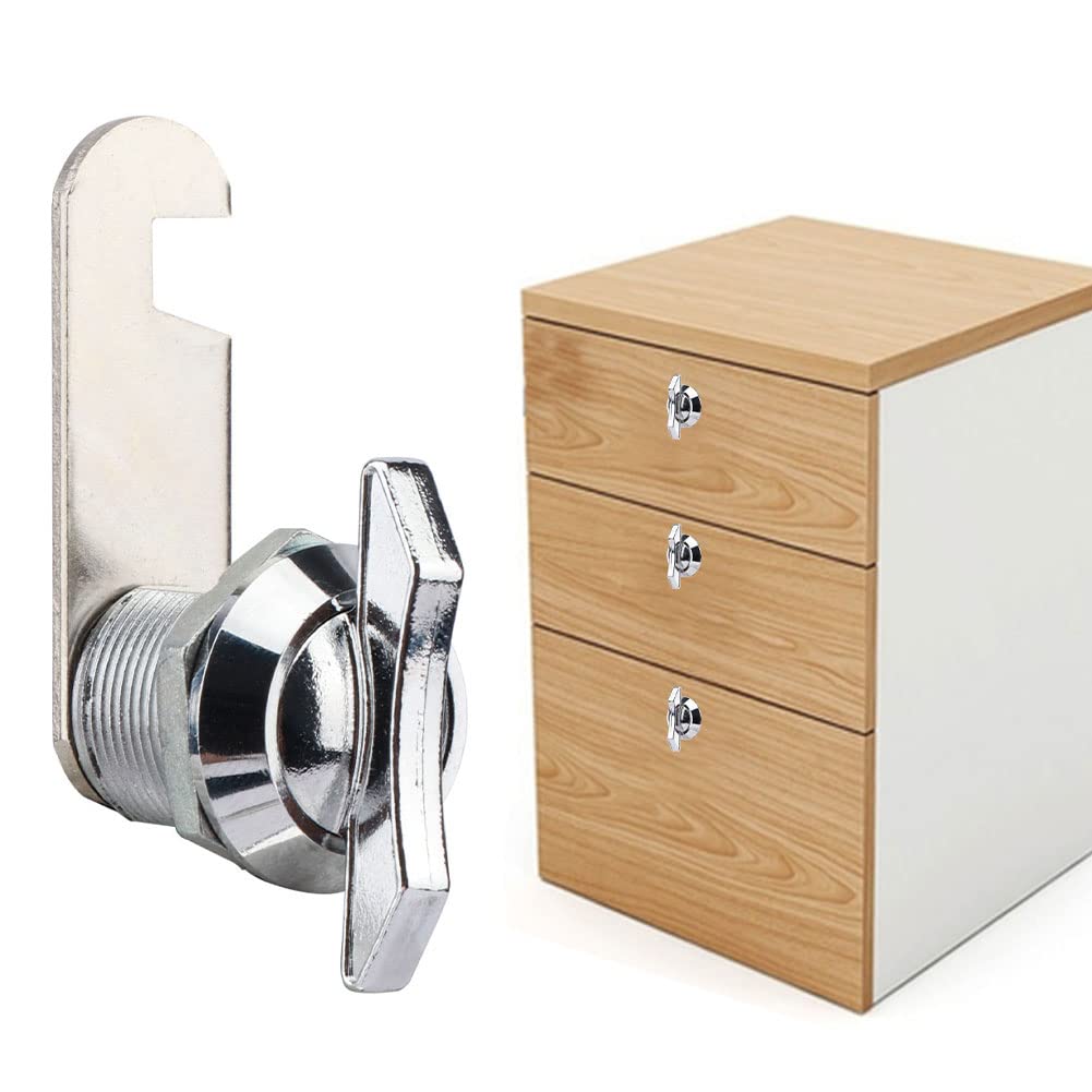 Thumb Operated Offset Cam Lock,Replacement Keyless Compartment Latch, Non-Locking Compartment Lock for RV, Camper, Vehicles, Storage Door Cabinet Mailbox Drawer(Color:S: 19 x 16mm)