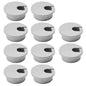 EASYEAH 10 Pcs Desk Grommet 1-3/8" / 35 mm, Desk Cord Hole Cover, Cable Grommet ABS Plastic, Desk Hole Grommet for Home & Office Pc, Detachable Cable Cord Organizer-Light Grey