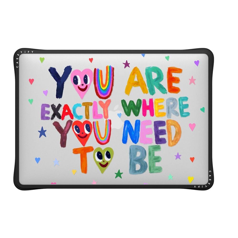 CASETiFY Impact MacBook Air 13" (M1/Intel) Case [Cushioned Impact Corners/Scratch-Resistant/Anti-Slip Grip] - You are Exactly - Clear Black
