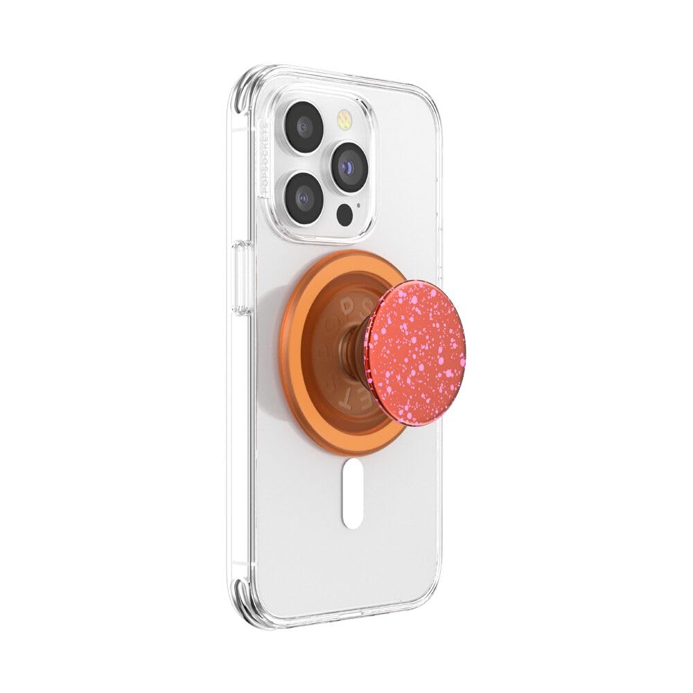 PopSockets Phone Grip for MagSafe, Magnetic Holder- Orange Zest