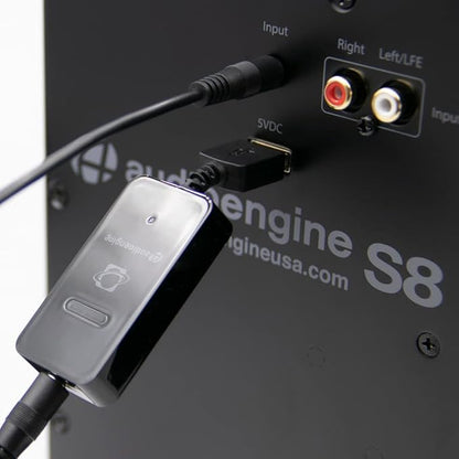 Audioengine S8 250W Wireless Powered Subwoofer, Built-in Amplifier (Wireless, White)