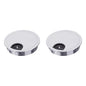 2 Pack Desk Grommet 2-1/8 Inch 53mm, Zinc Alloy Computer Desk Wire Hole Cover, Office Desktop Cord Cable Hole Metal Ring, Silver Tone