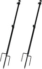 Trail Camera Mount,Height Adjustable (15.7"-28.3") & 360° Rotating Stake,Dual-Mode Base for Soft/Hard Ground Post,Game Cam Stand with 1/4"-20 Thread, Metal pole for Solar Panels,Hunting,Wildlife.2Pcs