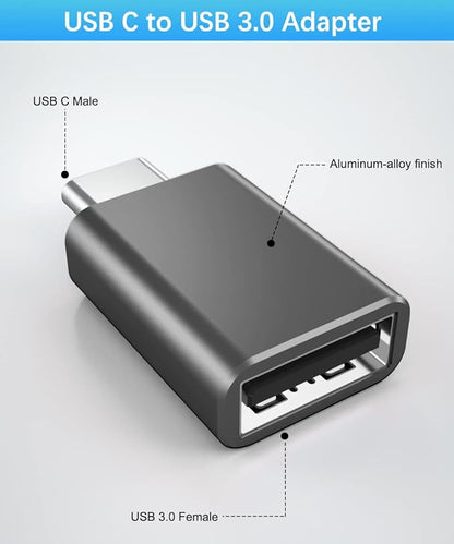 Elebase for Samgsung S25 USB to USBC Adapter with Type C OTG Adaptor 4P,USBA Male to C Female Converter for Galaxy S24 S23 Plus Ultra FE,Z Fold Flip 7 6,Galaxy Tab S10 S9,Google Pixel 9 8,AirPods 4
