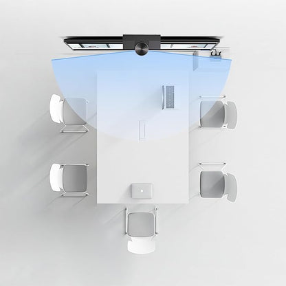Panoramic 180° Video Camera, Immersive Video Conference Experience, both Overall and Speakers’ Close-up view, 1080P Webcam for Huddle Room and Homebased Office, Plug and Play with Micro SD Card Slot