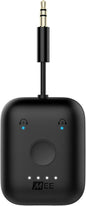 MEE audio Connect Air in-Flight Bluetooth Wireless Audio Transmitter Adapter for up to 2 AirPods/Other Headphones; Works with All 3.5mm Aux Jacks on Airplanes, Gym Equipment, TVs, & Gaming Consoles