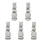 LeMotech 5Pcs NPT 1/2" IP68 Waterproof Cable Gland Flex Spiral Strain Relief Black Nylon Joint with Gaskets for 6-12mm Wire Thread