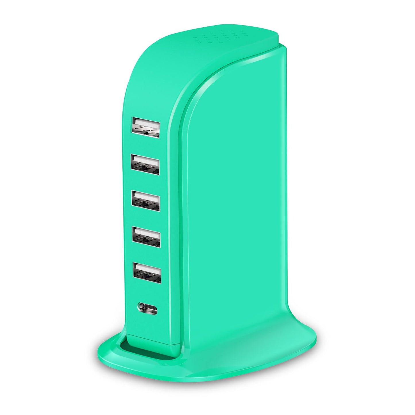 USB Tower Charging Station Upoy, Multiport Chargers for Multiple Devices 40W, Small Charging Hub for Desk, Office, Travel, USB Power Block Adapter for iPhone/Ipad