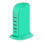 USB Tower Charging Station Upoy, Multiport Chargers for Multiple Devices 40W, Small Charging Hub for Desk, Office, Travel, USB Power Block Adapter for iPhone/Ipad