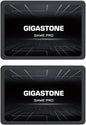 Gigastone SATA SSD 128GB (2-Pack) 2.5 inch SSD 510MB/s Upgrade Laptop PC Memory and Storage PS4 HDD Replacement 2.5" Internal Solid State Hard Drives SATA III SLC Cache 3D NAND Game Pro Performance
