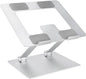 Amazon Basics Sturdy and Portable Ergonomic Laptop Stand for Desk, Adjustable Riser, Fits all Laptops and Notebooks up to 17.3 Inch, Silver, 10 x 8.7 x 6 in