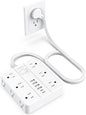 Power Strip with USB Ports, HUNIAN 5Ft Flat Plug Extension Cord Surge Protector, 12 Widely Outlet Extender with 6 USB Charger (2 USB C Ports), Desk Charging Station for Home, Office Supplies