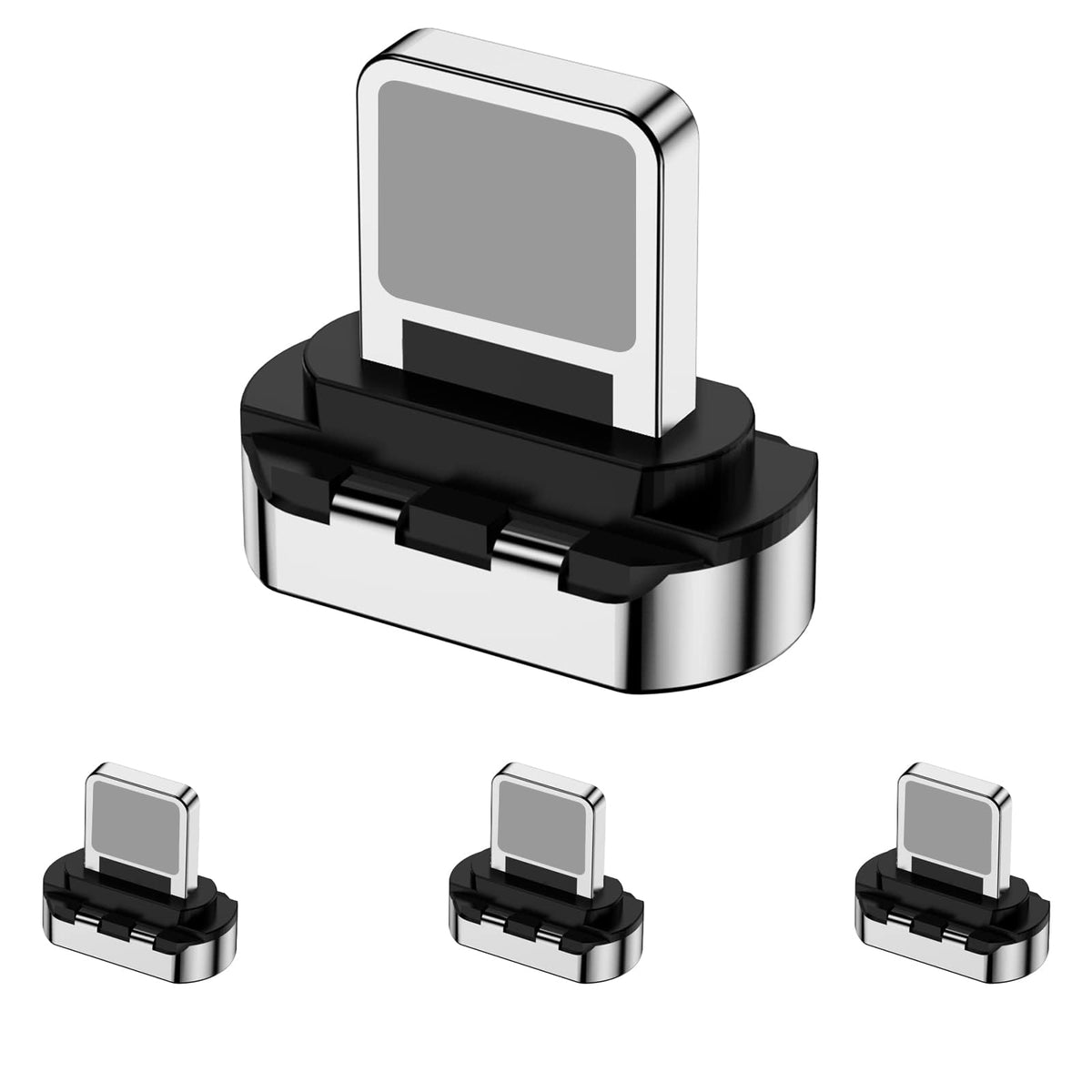 CNakdDG Magnetic Connector Tips Head for USB-C Android Devices (4 Pack), only Compatible 5A Magnetic Charging Cable or Magnetic Adapter