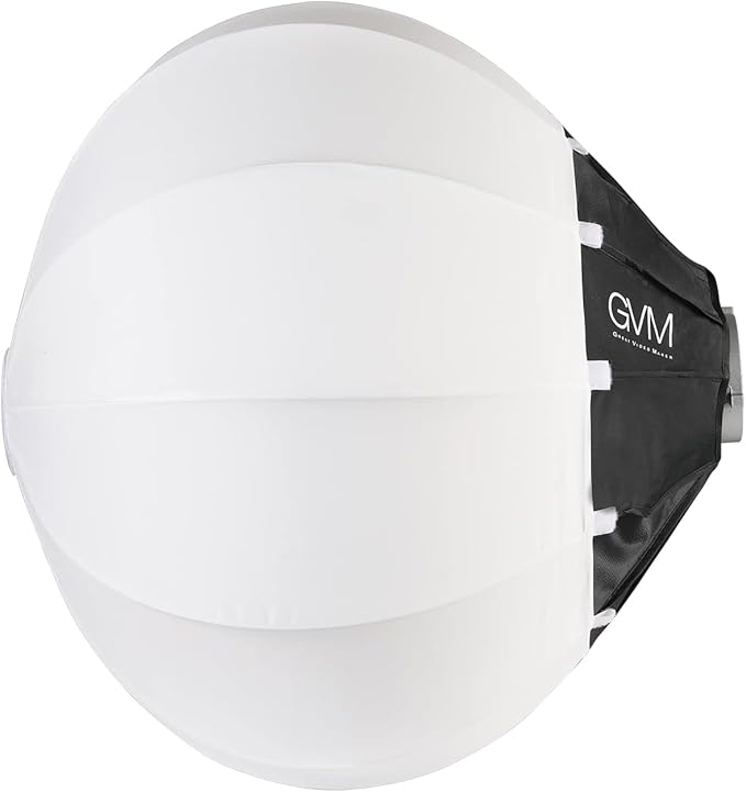 GVM Lantern Softbox Soft Light Modifier, 26inch, Quick-Setup Quick-Folding GVM Light Upgraded for GVM SD80D P80S SD300D SD200D SD200S ST200R ST100R PR150D PR150R and Other Bowens Mount Light