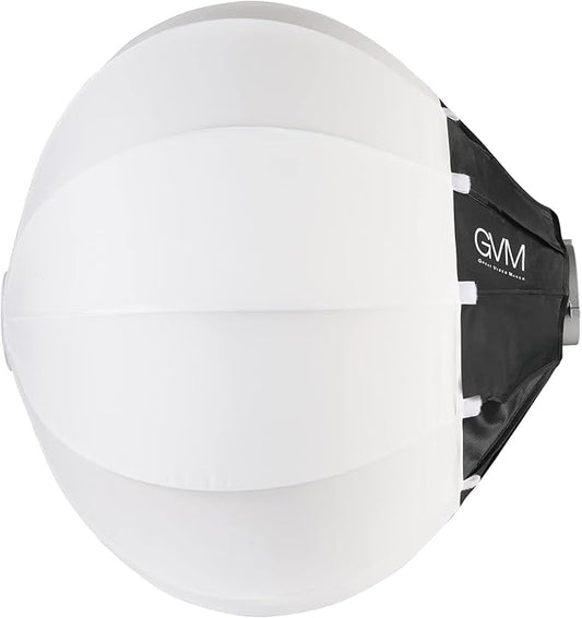 GVM Lantern Softbox Soft Light Modifier, 26inch, Quick-Setup Quick-Folding GVM Light Upgraded for GVM SD80D P80S SD300D SD200D SD200S ST200R ST100R PR150D PR150R and Other Bowens Mount Light
