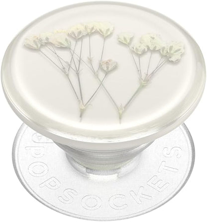 PopSockets: Phone Grip with Expanding Kickstand, Adhesive Grip - Pressed Flower Baby's Breath